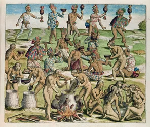 Mulheres preparando poção, de &39;terceira parte ...&39;, 1562